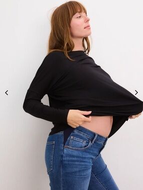 Hatch Maternity The Perfect Longsleeve Tee Black Size 0